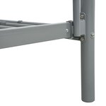 vidaXL Lit superposé sans matelas gris métal 90x200 cm