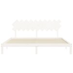 vidaXL Cadre de lit sans matelas blanc 200x200 cm bois massif de pin