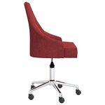 Vidaxl chaise pivotante de salle à manger rouge bordeaux tissu