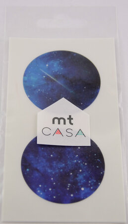 Masking Tape MT Casa Seal Sticker rond en washi ciel étoilé