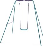 balançoire simple en métal - bleu