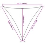 vidaXL Voile d'ombrage sable 3 6x3 6x3 6 m 100   polyester oxford