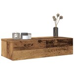 vidaXL Étagère murale avec tiroirs vieux bois bois d'ingénierie
