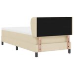 vidaXL Lit boxspring avec matelas Crème 100 x 200 cm tissu