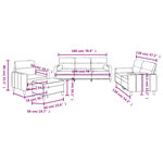 vidaXL Ensemble de canapés 4 Pièces avec coussins marron tissu