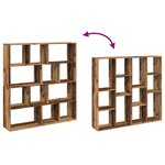 vidaXL Bibliothèque vieux bois 132x29x141 5 cm bois d'ingénierie