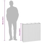 vidaXL Lits surélevés de jardin et 4 pots 2 Pièces Résine tressée Blanc