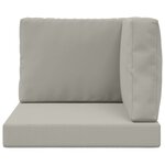 vidaXL Coussin de canapé d'extérieur 3 Pièces Gris Polyester