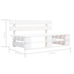 vidaXL Banc palette de jardin bois gris blanc