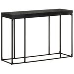 Vidaxl table console noir 110x35x76 cm bois d'acacia et de manguier