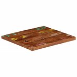 vidaXL Dessus de table 60x60x1 5 cm carré bois massif de récupération