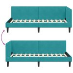 vidaXL Cadre de lit d'angle Autre Turquoise 80 x 200 cm