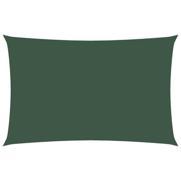 vidaXL Voile de parasol tissu oxford rectangulaire 2 5x5 m vert foncé