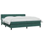 vidaXL Sommier à lattes de lit et matelas vert foncé 180x210cm velours