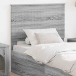 vidaXL Tête de lit Gris Sonoma 90 cm Bois d'ingénierie