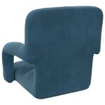 vidaXL Fauteuil de sol ajustable Bleu Velours