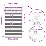 vidaXL Store 70 x 120 cm Noir