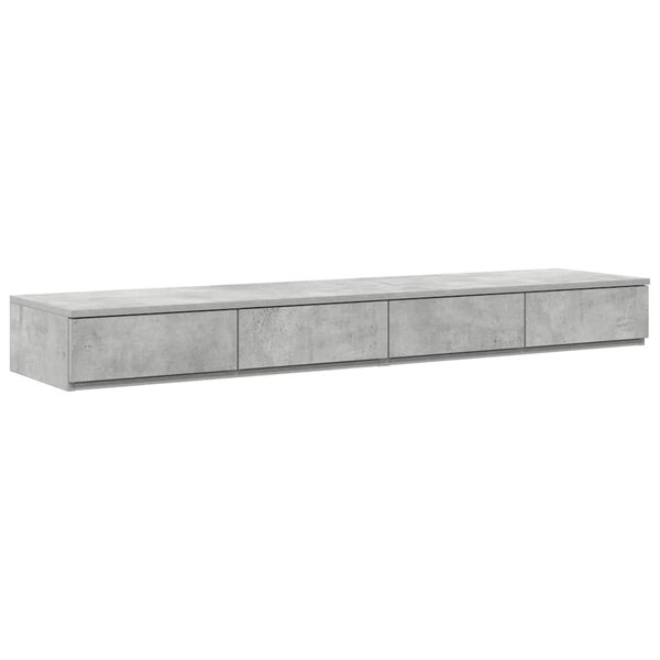 vidaXL Tiroirs de lit Gris béton 160x36 5x16 5 cm Bois d'ingénierie