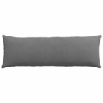 vidaXL Coussins de canapé 2 pc tissu Gris foncé 120 x 40 cm
