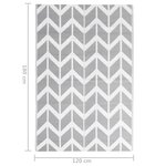 vidaXL Tapis d'extérieur Gris 120x180 cm PP