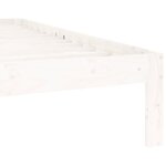 vidaXL Cadre de lit Blanc Bois de pin massif 140x200 cm