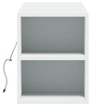 vidaXL Meuble TV mural avec lumières LED blanc 135x31x39 5 cm