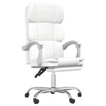 vidaXL Fauteuil inclinable de bureau Blanc Similicuir