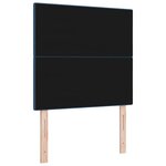 vidaXL Tête de Lit LED avec des lumières à LED Manuel Bleu 90 cm tissu