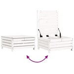 vidaXL Salon de jardin 7 Pièces blanc bois de pin massif