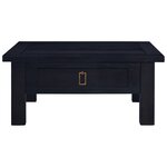 vidaXL Table basse Café noir clair 68x68x30 cm Bois d'acajou massif