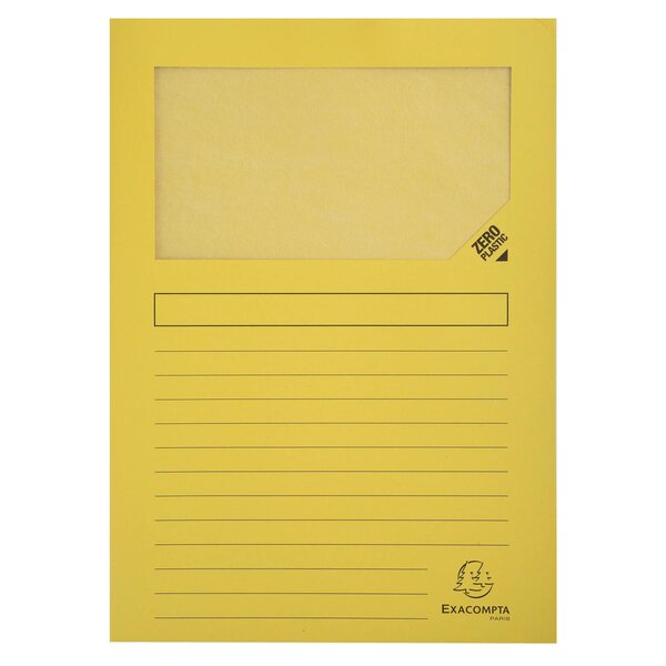 Paquet De 100 Chemises À Fenetre Forever - 22x31cm - Jaune - X 4 - Exacompta