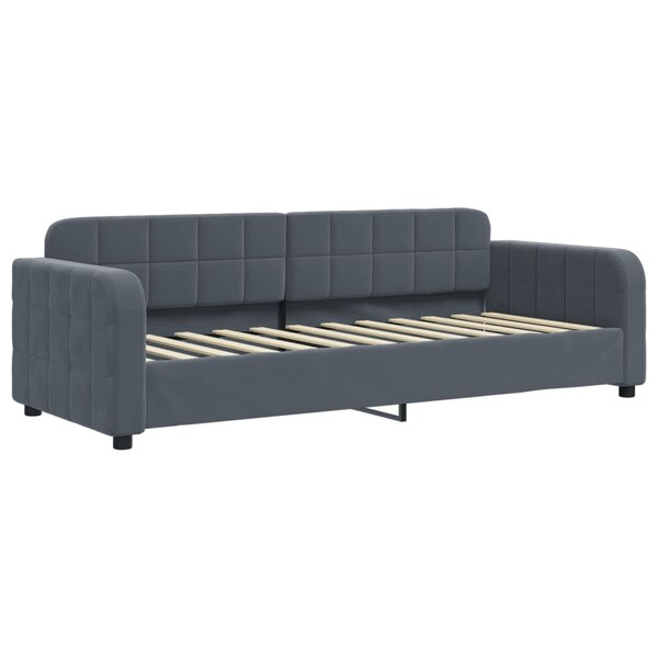 vidaXL Lit de repos gris foncé 80x200 cm velours