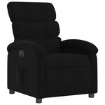 vidaXL Fauteuil inclinable électrique Noir Tissu