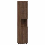 vidaXL Cabinet de salle de bain TULUM Chêne marron 37 x 31.5 x 203 cm
