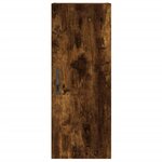 vidaXL Buffet haut Chêne fumé 34 5x34x180 cm Bois d'ingénierie