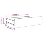 vidaXL Tiroirs de lit 2 Pièces cappuccino bois d'ingénierie et similicuir