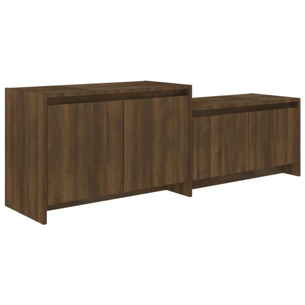 vidaXL Meuble TV Chêne marron 146 5x35x50 cm Bois d'ingénierie