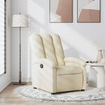 vidaXL Fauteuil inclinable en tissu crème