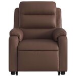 vidaXL Fauteuil inclinable électrique marron similicuir