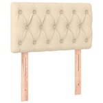 vidaXL Sommier à lattes de lit avec matelas LED Crème 80x200 cm Tissu