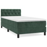vidaXL Sommier à lattes de lit et matelas Vert foncé 80x200 cm Velours