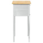 vidaXL Table console avec tiroir Blanc 73 x 35 x 73 cm Pin massif