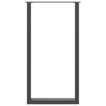 vidaXL Pieds de table de bar en U 2 pièces Anthracite 60 x (110-111) cm Acier