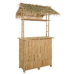 vidaXL Table de bar extérieure Naturel 115 x 95 x 215 cm Bambou