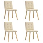 vidaXL Chaises à manger lot de 4 crème tissu