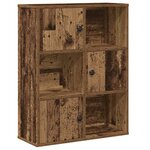 vidaXL Bibliothèque vieux bois 60x24x76 5 cm bois d'ingénierie