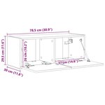vidaXL Meuble TV mural Blanc 60 x 31 x 29.5 cm Bois d'ingénierie