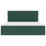 vidaXL Lit de rangement LED avec matelas Vert foncé 200 x 200 cm