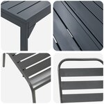 Ensemble de salle à manger de jardin vidaXL 9 pièces gris anthracite
