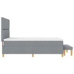 vidaXL Lit à ressorts avec matelas Gris clair 140 x 200 cm tissu